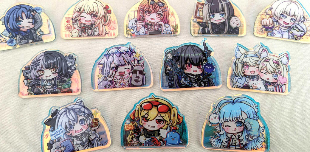 hololive chibi sticker and pin